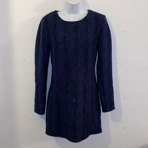 Puccini Textured Long Sleeve Dress Medium